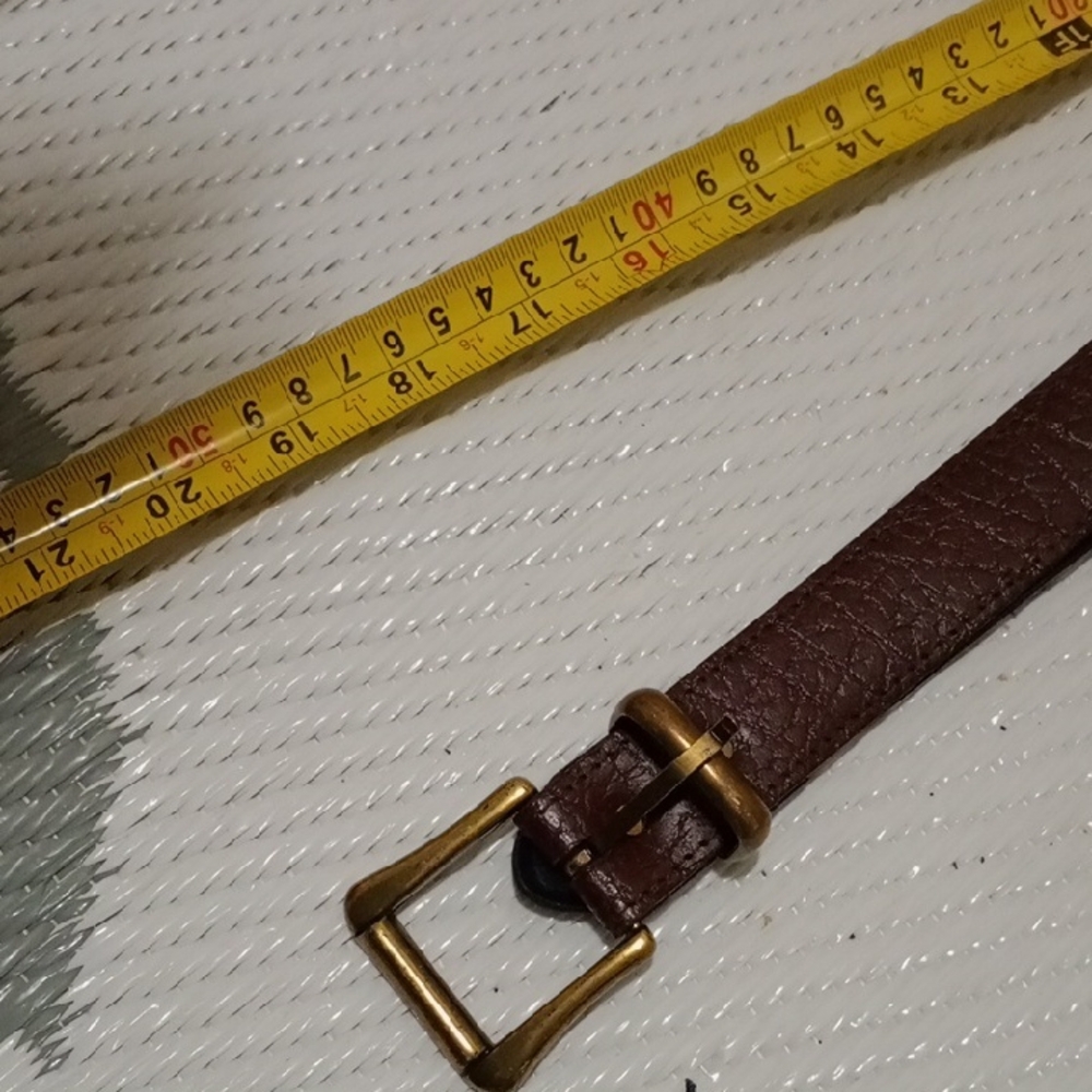 Vintage Brown Leather Men's Belt - Picture 7 of 8